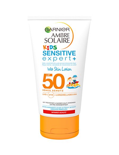 protection solaire ambre solaire sensitive expert kids ambre solaire kids sensitive expert lait wet skin lotion fps 50